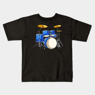 Drum Set Drums Drummer Band Rock Kids T-Shirt